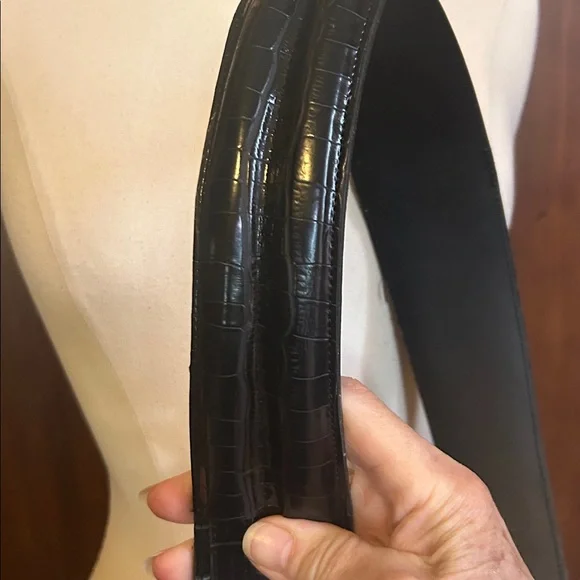 NWOT Bkack Crocodile Heavy Metal Hipster Belt M - Picture 8 of 9